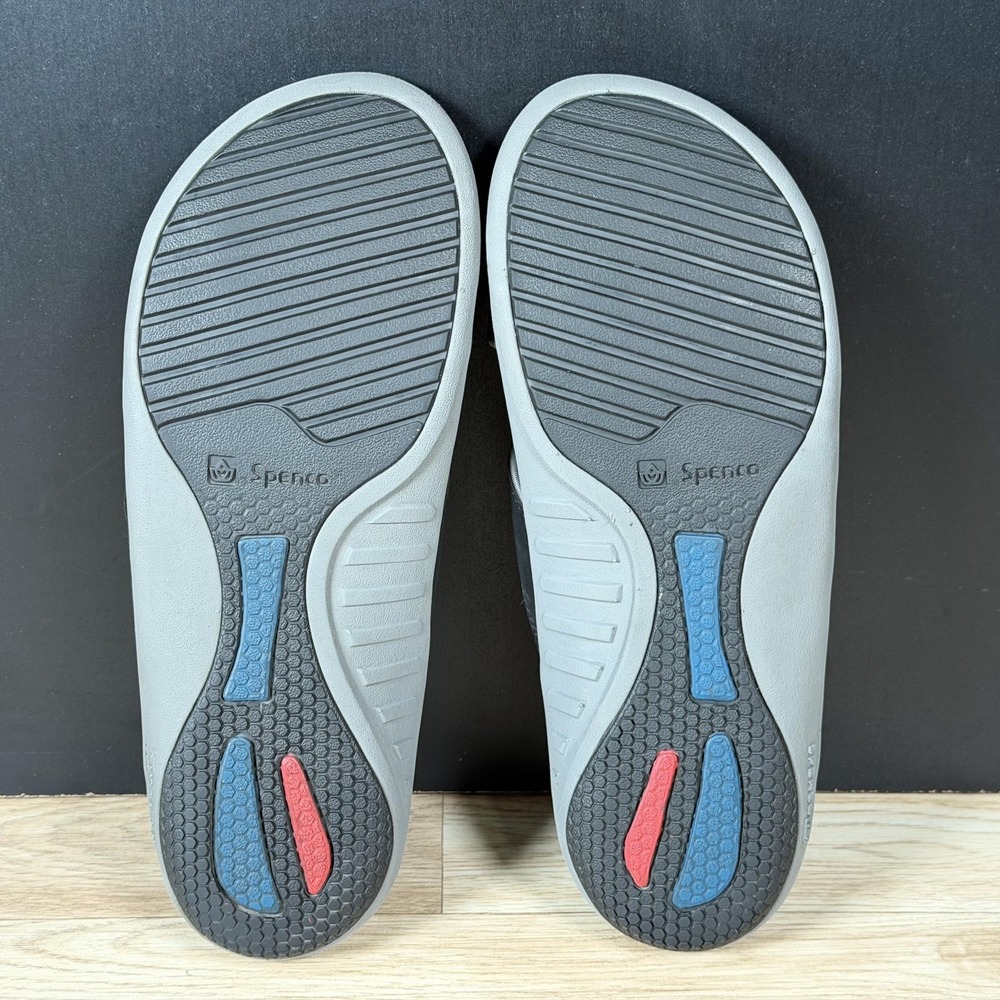 Spenco Sandals Mens Size 11 Black Gray Kholo Slides Arch Support Casual Comfort - Picture 7 of 10